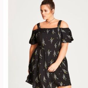 City Chic off the shoulder floral dress